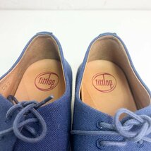 fitflop レザー&キャンバス スニーカー サイズUS7 約24cm ネイビー×オフホワイト フィットフロップ digjunkmarket_画像8