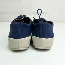 fitflop レザー&キャンバス スニーカー サイズUS7 約24cm ネイビー×オフホワイト フィットフロップ digjunkmarket_画像5