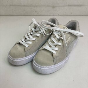 PUMA SUEDE スニーカー プーマ スウェード プラットフォーム トレース ライト フラッフィ サイズ:25cm ベージュ 厚底 ボア digjunk