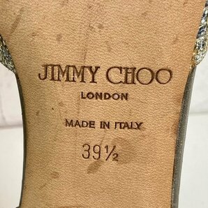 JIMMY CHOO オープントゥパンプス LOGAN サイズ:(39 1/2) シルバー グリッター ハイヒール 婦人靴 digjunkmarketの画像8