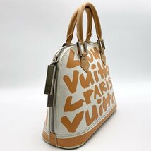 LOUIS VUITTON ルイ・ヴィトン アルマMM モノグラム グラフィティ ハンドバッグ ベージュ アイボリー レザー レディース M92180 USED_画像3