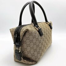 GUCCI グッチ GGキャンバス ボストンバッグ ミニボストン ハンドバッグ 旅行鞄 バッグ ブラウン GG柄 ラメ レディース 272375 USED 中古_画像3