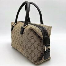 GUCCI グッチ GGキャンバス ボストンバッグ ミニボストン ハンドバッグ 旅行鞄 バッグ ブラウン GG柄 ラメ レディース 272375 USED 中古_画像4