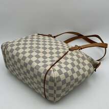 LOUIS VUITTON ルイ・ヴィトン トータリーPM ダミエ・アズール トートバッグ 肩掛け バッグ ホワイト PVC レディース N51261 USED_画像7