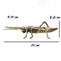 バッタ ばった 飛蝗 昆虫 動物 茶道具 置物 置き物 蓋置 民芸 煎茶 盆景 細工 飾り 銅 _画像5