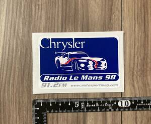 送料無料 Chrysler Radio Le Mans 98 クライスラー ル・マン24時間レース ステッカー