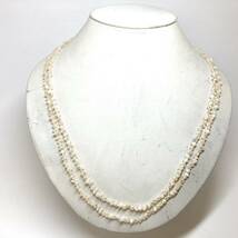 ［アコヤ本真珠ケシパールネックレス］d 重量約22.0g あこや 芥子 ロング pearl necklace bracelet accessory jewelry silver DA0_画像4