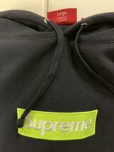 17AW Supreme Box Logo Hooded Sweatshirt Black Lサイズ シュプリーム ボックス ロゴ フーデッド スウェットシャツ ブラック_画像2