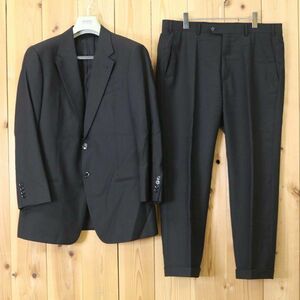 [PT12757] アルマーニコレツォーニ パンツスーツ シングル セットアップ 2つボタン ブラック系 52 ARMANI COLLEZIONI