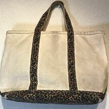 llbean ボードアンドトート☆ 希少 豹柄：Leopard vintage BOAT AND TOTE☆ Open Top ☆ USA 珍品 ビーントート 24 oz Campus_画像8