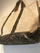 llbean ボードアンドトート☆ 希少 豹柄：Leopard vintage BOAT AND TOTE☆ Open Top ☆ USA 珍品 ビーントート 24 oz Campus_画像6