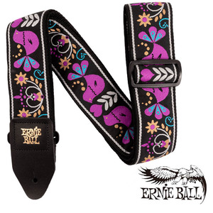 [ERNIE BALL] 【正規品】 5331 ギターストラップ JACQUARD STRAP PURPLE BIRD LUPIN ジャカードストラ