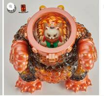 新品未開封　OFFART X Horiren Red Flame Hundred Cats Full Body Edition 高さ32cm ゴジラ フィギュア ソフビ _画像2