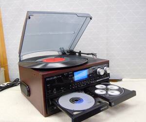 A420 美品中古 動確済 DEAR LIFE CDコピー機能搭載 マルチオーディオレコーダープレーヤーRTC-30W レコード USB SD LP ラジオ AMFM CD