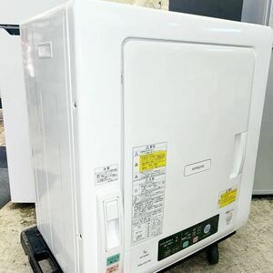 HITACHI 5Kg 除湿形電気衣類乾燥機 DE-N50WV ピュアホワイト 2017 動作品 【名古屋市 直接引取限定】