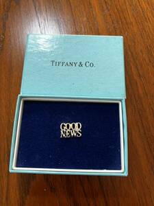 TIFFANY GOOD NEWS Vintage laperu pin Tiffany silver vintage