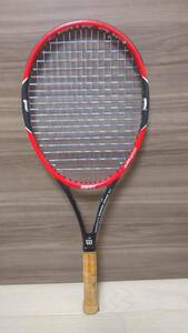 【レアもの】Wilson硬式テニスラケット PRO STAFF RF97 G2☆THE ROGER FEDERER Autograph☆レッド×ブラック＋ホワイト＆シルバー☆USED