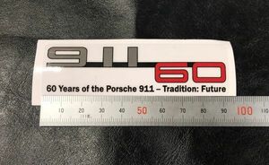 ポルシェ 911 60周年 ステッカー シンプルデザイン ベースライン有 porsche 996 997 991 718 356 930 964 Tradition Future (-por93fut7