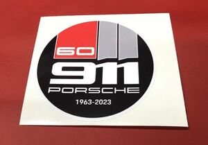 ポルシェ 911 60周年記念 ラウンド ステッカー 1963年 2023年 60th Porsche 911 996 997 991 992 718 356 930 964 993 (-60rs02out