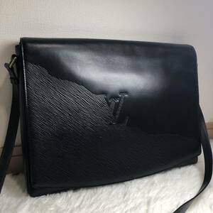 1円 漆黒の闇 ルイヴィトン Louis Vuitton デルフ オペラライン ショルダーバッグ メッセンジャーバッグレザー M63932 メンズ 黒