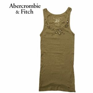 未使用　abercrombie&fitch タンクトップ　カーキ アバクロ