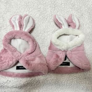 犬用 ケープ ピンク ウサギ
