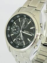 美品 SEIKO クロノグラフ デイト 7T92-0CC0 メンズ 不動 箱付き M7_画像3