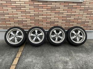 【バリ山】245/40R18、255/40R18、2019年製　18×8.5JJ、9.5JJ 各２本　114.3