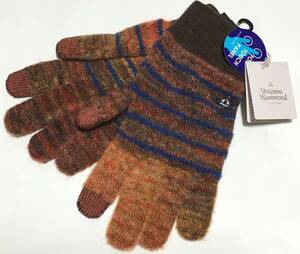Vivienne Westwood шерсть . перчатки перчатка сделано в Японии сенсорная панель соответствует Vivienne Westwood 