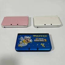 3台セット ニンテンドー3DS LL 本体 通電確認済み ジャンク ホワイト ブルー ピンク まとめ売り Nintendo 任天堂_画像6