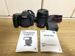 【美品】CANON EOS 90D デジタル一眼レフカメラ カメラ EF-S 18-135mm 1:3.5-5.6 IS USM レンズキット キャノン 