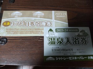 ★シャトレーゼ野辺山・シャトレーゼ小海 リフト1日引換券1枚+入浴券1枚◆