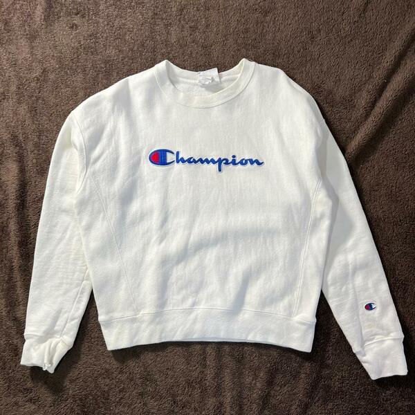 champion リバースウィーブパーカー レディース フロントロゴ ワッペン