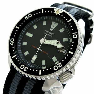 １円 セイコー 150 ダイバー スキューバ オート メンズ 4th 赤Resist 黒文字盤 7002-7000 時計 SEIKO 自動巻き 稼動品