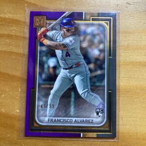2023 Topps Museum Collection Francisco Alvarez Amethyst Rookie RC #/99 Mets