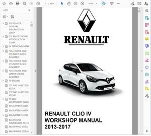  Renault Clio 4 2013-2017 Work shop manual service book RENAULT CLIO4