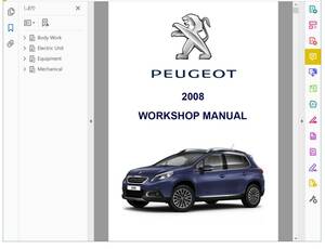 プジョー 2008 2013 - 2019 ワークショップマニュアル 整備書 Peugeot2008
