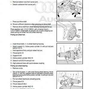 AUDI TT 1997-2006 8N ワークショップマニュアル サービスリペアマニュアル 配線図 整備書の画像6