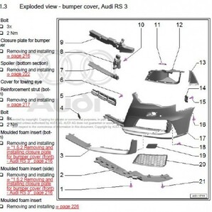 アウディ A3 8V ワークショップマニュアル サービスリペアマニュアル 整備書 配線 S3 Sline の画像7