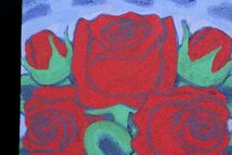 。◆楾◆ 真作保証 幸田暁冶 「薔薇」 肉筆日本画 共シール [N240.1]S2/23.11廻/TB/(100)_画像3