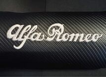 ★ Alfa Romeo アルファロメオ ヘッドレストネックパッド カーボン調 刺繍テキストロゴ入り2個セット★_画像5