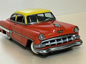 ラインマー ブリキ CHEVROLET シボレー ベルエア 橙 フリクションカー 日本製 ジャンク 箱無し 