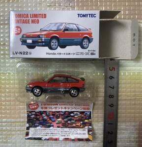 12C37【TLVトミカリミテッドヴィンテージ】LV-N22b★HONDA ホンダ バラードスポーツ CR-X Si 赤レッド★1/64★未使用★検索用シビック