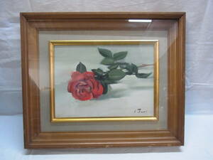 Art Auction Juzo Terai Rose No. 4 Pintura al óleo ☆ Pintura al óleo enmarcada Pintura al óleo Pintura Naturaleza muerta Flor Rosa Nitten Issuikai Pintor F4 Estado actual Trabajo verdadero 120, cuadro, pintura al óleo, pintura de naturaleza muerta