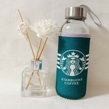 新品 スターバックス 限定 クリア ガラス水筒 タンブラー リザーブ ロースタリー リユーサブ マイボトル カバー付き 300ml　海外_画像1