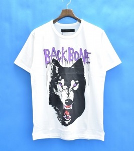 BACKBONE バックボーン COTTON PRINT T-SHIRT DIRE WOLF コットンプリントTEE ダイアウルフ BB17SS-C20 BACK BONE M WHITE