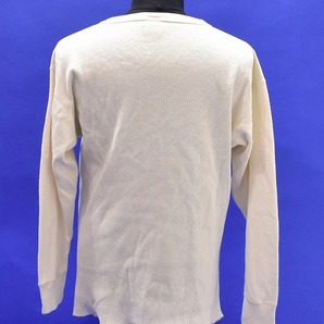 古着 90s USA製 Carhartt （カーハート）ハニカム サーマル シャツ カットソー トップス 白 L 長袖 L/S ロンTEE Tシャツ 米国 Vintageロゴの画像2