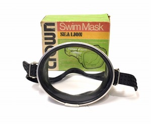 昭和 レトロ Tabata CARIBBEAN （タバタ）CROWN SWIM MASK スイム マスク ゴーグル クラウン スキューバ ダイバー Vintage ガラス 