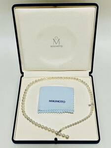 〇L31 MIKIMOTO ミキモト パールネックレス 5〜8mm 留め具K18 刻印 真珠 箱付