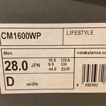 即決28cm New Balance CM1600WP Whiteニューバランス CM1600WP ホワイト 新品正規品_画像4